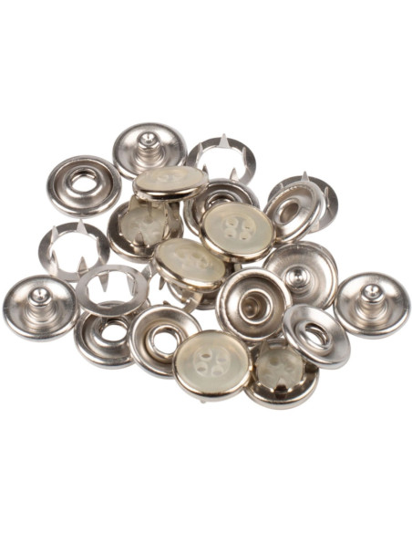 Boite de 6 pressions sans couture jersey 12 mm Bohin - Nacré