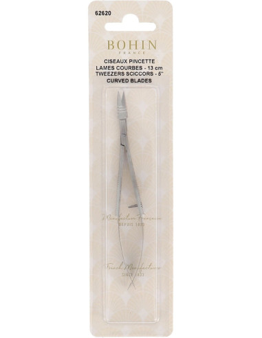 Ciseaux broderie pincette lames courbées 13 cm Bohin