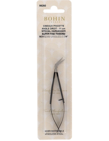 Ciseaux broderie pincette angle droit ultra fin 11 cm Bohin
