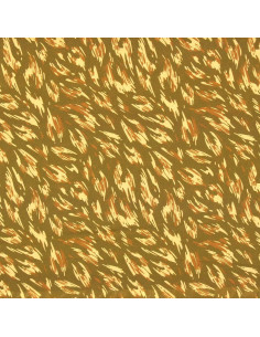 Tissu viscose fantaisie - Monique vert et jaune 2