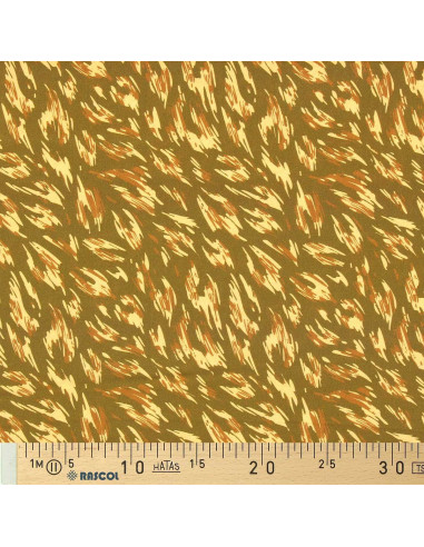 Tissu viscose fantaisie - Monique vert et jaune