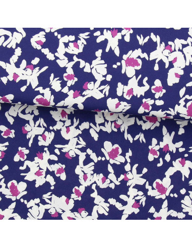 Tissu viscose fantaisie - Nawi bleu et violet