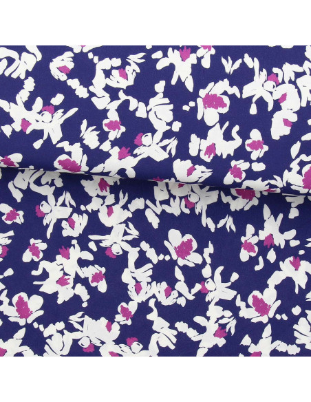 Tissu viscose fantaisie - Nawi bleu et violet