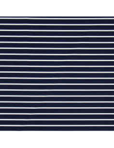 Tissu lycra maillot de bain - Marinière bleu et blanc 2