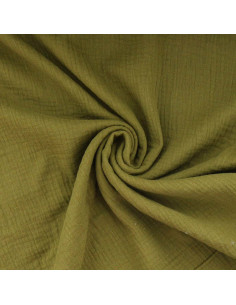 Tissu double gaze de coton - Bronze