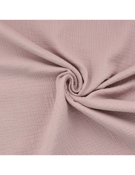 Tissu double gaze de coton - Pétale