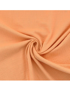 Tissu double gaze de coton - Melon