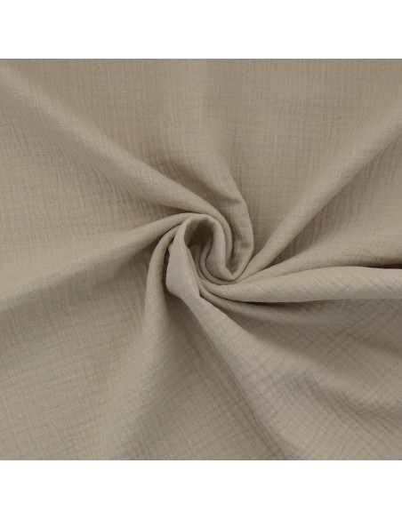 Tissu double gaze de coton - Lin