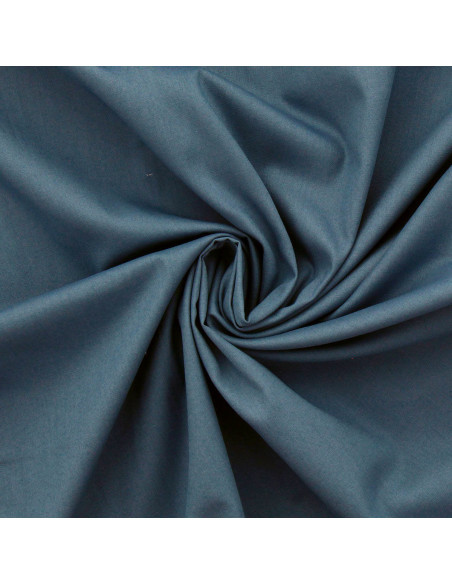 Tissu popeline de coton - Gris bleu