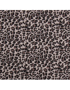 Tissu double gaze imprimé - Sauvage beige 2