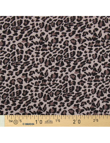 Tissu double gaze imprimé - Sauvage beige