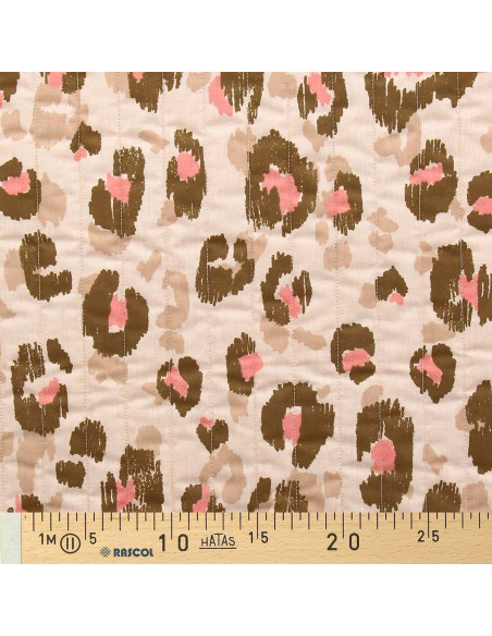 Tissu coton matelassé - Karula lin et vert