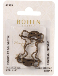 Boucles spéciales salopette 25 mm bronze Bohin