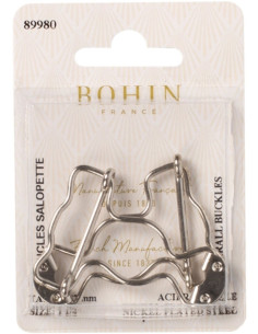 Boucles spéciales salopette 32 mm argent Bohin