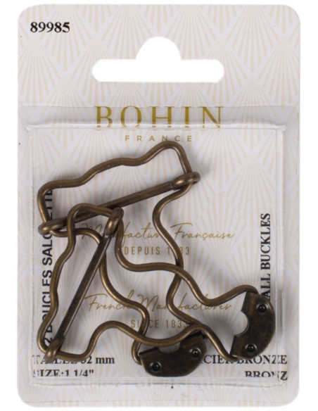 Boucles spéciales salopette 32 mm bronze Bohin
