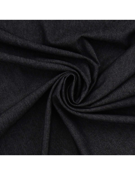 Tissu Denim chambray - Noir