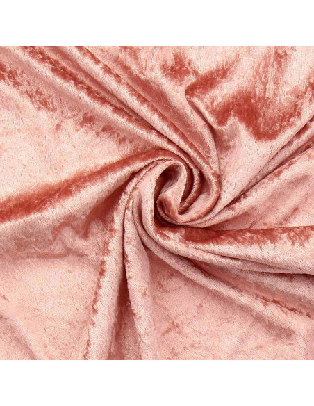 Tissus panne de velours - Vieux rose
