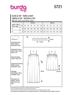 Patron de robe et top - Burda 5721 2