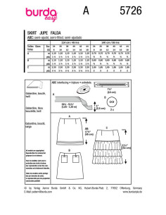 Patron de jupe - Burda 5726 2