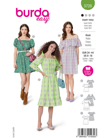Patron de robe - Burda 5728