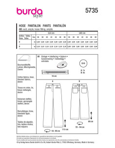 Patron de pantalon - Burda 5735 2