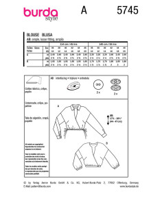 Patron de blouse - Burda 5745 2