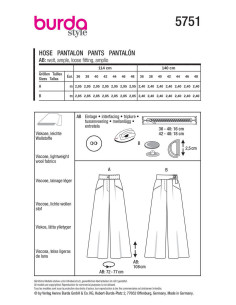 Patron de pantalon - Burda 5751 2
