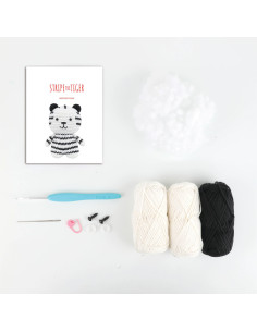 Kit amigurumi - Stripe le tigre blanc 2