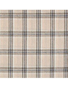 Tissu flanelle tartan écossais - Beige et gris 2