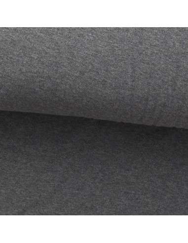 Tissu jersey fin chiné - Anthracite