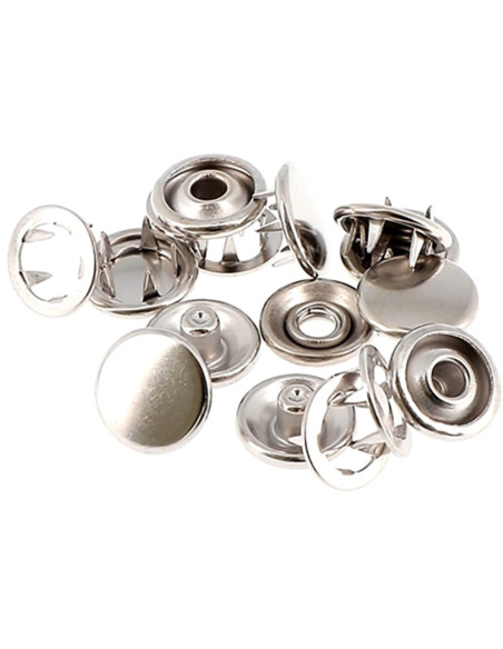Boite de 8 pressions sans couture jersey 12 mm Bohin - Argent