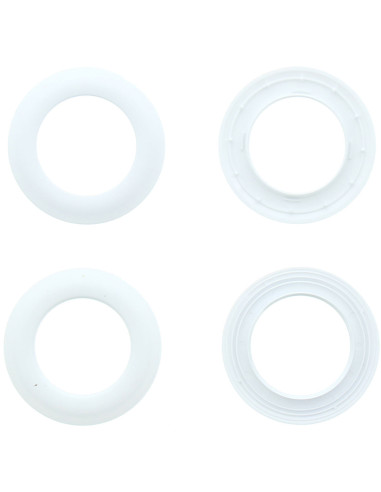 Lot 8 oeillets rideaux Ø44 mm - Mats - Blanc