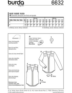 Patron de blouse - Burda 6632 2