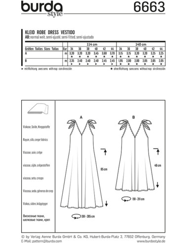 Patron de robe - Burda 6663