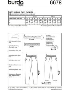 Patron de pantalon - Burda 6678 2