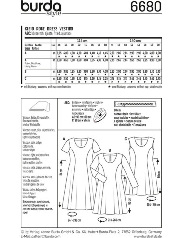 Patron de robe - Burda 6680