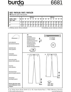 Patron de pantalon - Burda 6681 2