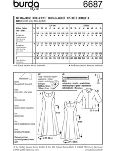 Patron de robe et veste - Burda 6687 2