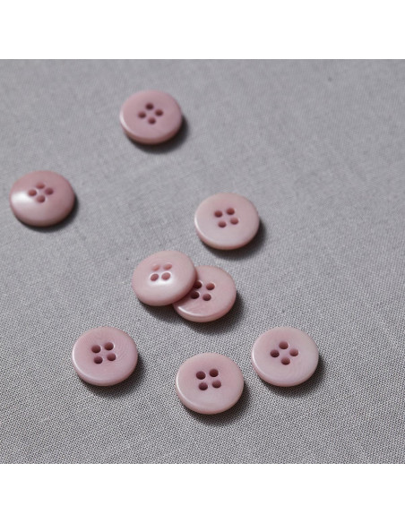 Bouton corozo plat - Rose