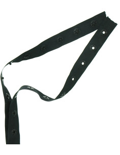 Pressions sur bande polyester - Noir
