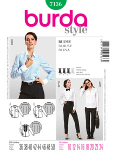 Patron de chemisier - Burda 7136