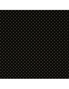 Tissus coton petits pois - Noir et blanc