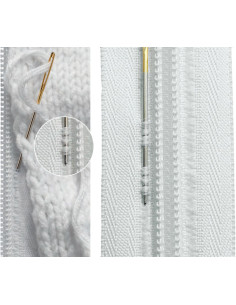 Fermeture éclair tricot non séparable - Bleu marine 2