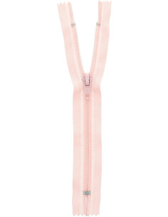 Fermeture éclair tricot non séparable - Rose
