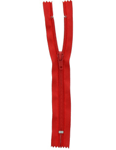 Fermeture éclair tricot non séparable - Rouge vermillon