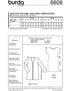 Patron de veste & robe - Burda 6608 2