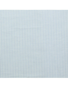 Tissu Vichy petits carreaux - Bleu clair 2
