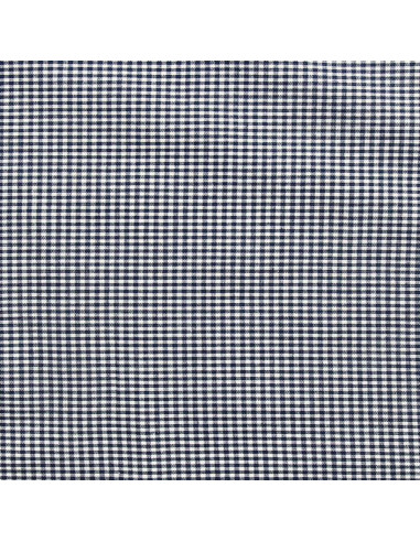 Tissu Vichy petits carreaux - Bleu marine