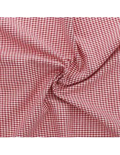 Tissu Vichy petits carreaux - Rouge