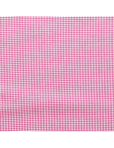 Tissu Vichy petits carreaux - Fuchsia